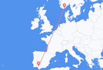 Flights from Kristiansand, Norway to Seville, Spain