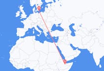 Flyreiser fra Jijiga, Etiopia til Bornholm, Danmark