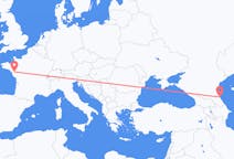 Flyrejser fra Makhatjkala, Rusland til Nantes, Frankrig