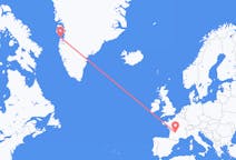 Flyg från Brive-la-Gaillarde, Frankrike till Aasiaat, Grönland