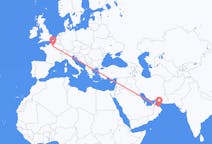 Flyreiser fra Muscat, Oman til Paris, Frankrike