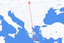 Vluchten van Debrecen, Hongarije naar Chania, Griekenland