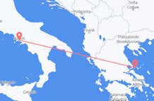 スキアトス島からナポリ行きのフライト