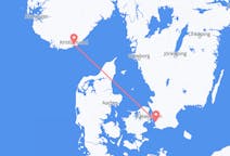 Vols de Kristiansand, Norvège vers Malmö, Suède
