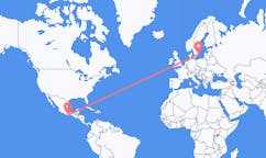 Lennot Puerto Escondidosta, Oaxacalta, Meksikosta Kalmariin, Ruotsiin