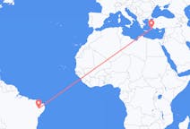Flights from Serra Talhada, Brazil to Rhodes, Greece