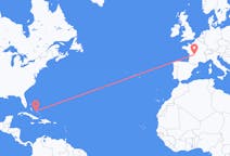 Flyg från George Town, Bahamas till Limoges, Frankrike