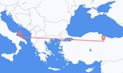 Flyreiser fra Tokat, til Bari