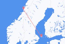 ノルウェーのブロノイスンドから、オーランド諸島のマリエハムンまでのフライト