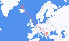 Vluchten van Grimsey, IJsland naar Thessaloniki, Griekenland