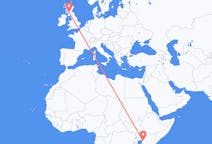 Flyreiser fra Kisumu, Kenya til Glasgow, Skottland