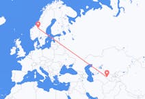 出发地 乌兹别克斯坦布哈拉目的地 挪威Roros的航班