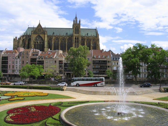 Photo of Place and Cathedral St Etienne at Metz - Lorraine region.