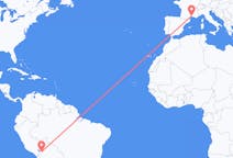 Flyrejser fra La Paz, Bolivia til Montpellier, Frankrig