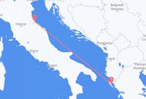 Lennot Riministä, Italia Korfulle, Kreikka