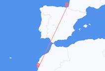 Vluchten van Agadir naar San Sebastian