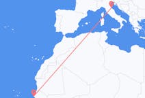Flug frá Dakar, Senegal til Rimini, Ítalíu