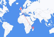 Voli from Antananarivo, Madagascar to Exeter, Inghilterra