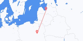 Flyg från Lettland till Polen