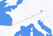 Flights from Biarritz, France to Linz, Austria