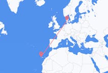 Flyg från Billund, Danmark till La Palma, Danmark