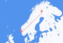 Fly fra Pajala til Haugesund