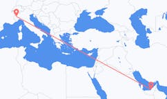Flights from Abu Dhabi to Turin