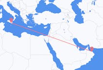 Flyg från Muscat, Oman till Comiso, Italien