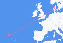 Flights from Billund, Denmark to Corvo Island, Portugal