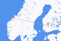 Loty z Kristiansund, Norwegia z Tampere, Finlandia