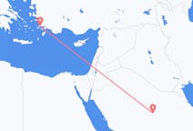 Vluchten van Al Qasim, Saoedi-Arabië naar Bodrum, Turkije