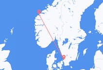Lennot Angelholmista, Ruotsi Ålesundiin, Norja