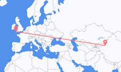 Flyreiser fra Aksu City, Kina til Newquay, England
