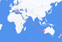 オーストラリア、 パースから、オーストラリア、ザキントス島へ行きのフライト
