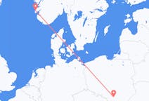 Flyreiser fra Krakow, Polen til Haugesund, Norge
