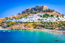 Photo of Rhodes island that is famous for historic landmarks and beautiful beaches ,Greece.