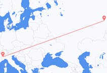 ロシアのから エカテリンブルク、イタリアのへ トリノフライト