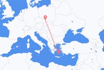 Flights from Ostrava in Czechia to Santorini in Greece