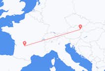 Flyg från Brive-la-gaillarde, Frankrike till Vienna, Österrike