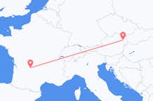 Flyg från Brive-la-gaillarde, Frankrike till Vienna, Österrike