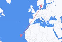 Flyreiser fra Praia, Kapp Verde til Angelholm, Sverige