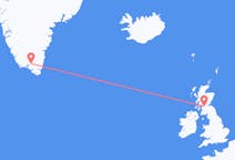 Flyg från Narsarsuaq, Grönland till Glasgow, Skottland