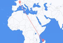 Flyreiser fra Mahajanga, Madagaskar til Lyon, Frankrike