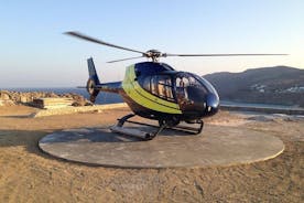 Privé helikoptertransfer van Mykonos naar Milos