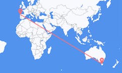 出发地 澳大利亚德文港目的地 西班牙圣地亚哥 － 德孔波斯特拉的航班