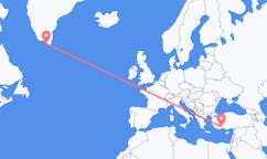 Flyrejser fra Nanortalik, Grønland til Antalya, Tyrkiet