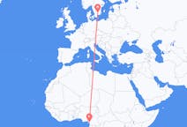Flyg från Douala, Kamerun till Växjö, Sverige