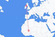 Flyg från Ouagadougou, Burkina Faso till Dublin, Irland