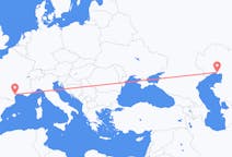 Flyreiser fra Atyrau, Kasakhstan til Aspiran, Frankrike
