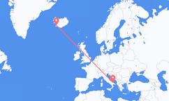 Flights from the city of Reykjavik, Iceland to the city of Bari, Italy